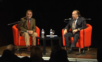 TRASTABLAOS 2014 EN LA UNIVERSIDAD DE SEVILLA. Manuel Martín Martín con Paco Cepero