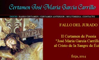 Ganadores del  “II Certamen de Poesía José Mª García Carrillo al Cristo de la Sangre” de Écija