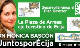 La candidata Mónica Bascón, ha presentado como “proyectos estrella” el relativo a la  Plaza de Armas de Écija